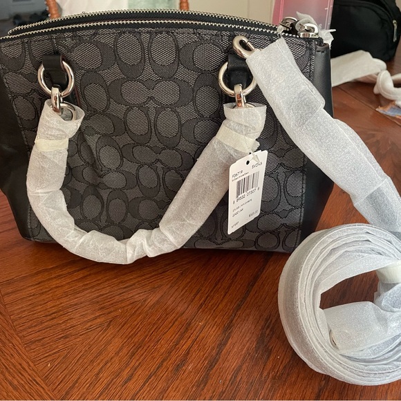 Coach F36719 Mini Christie Carryall with Pleats in Silver/Black Smoke/Black - Picture 3 of 14